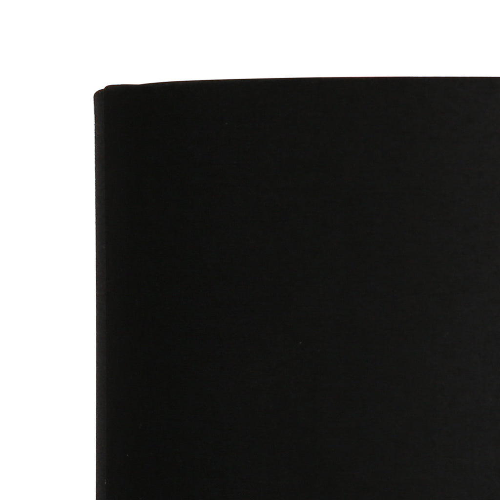 Abat-jour cylindrique en lin noir intérieur doré E27 – Ø20 cm