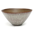 Coupe en céramique striée finition mate brun et gris – Set de 2