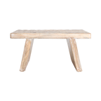 Table basse rectangulaire en bois de manguier naturel sculpté – 40x25 cm