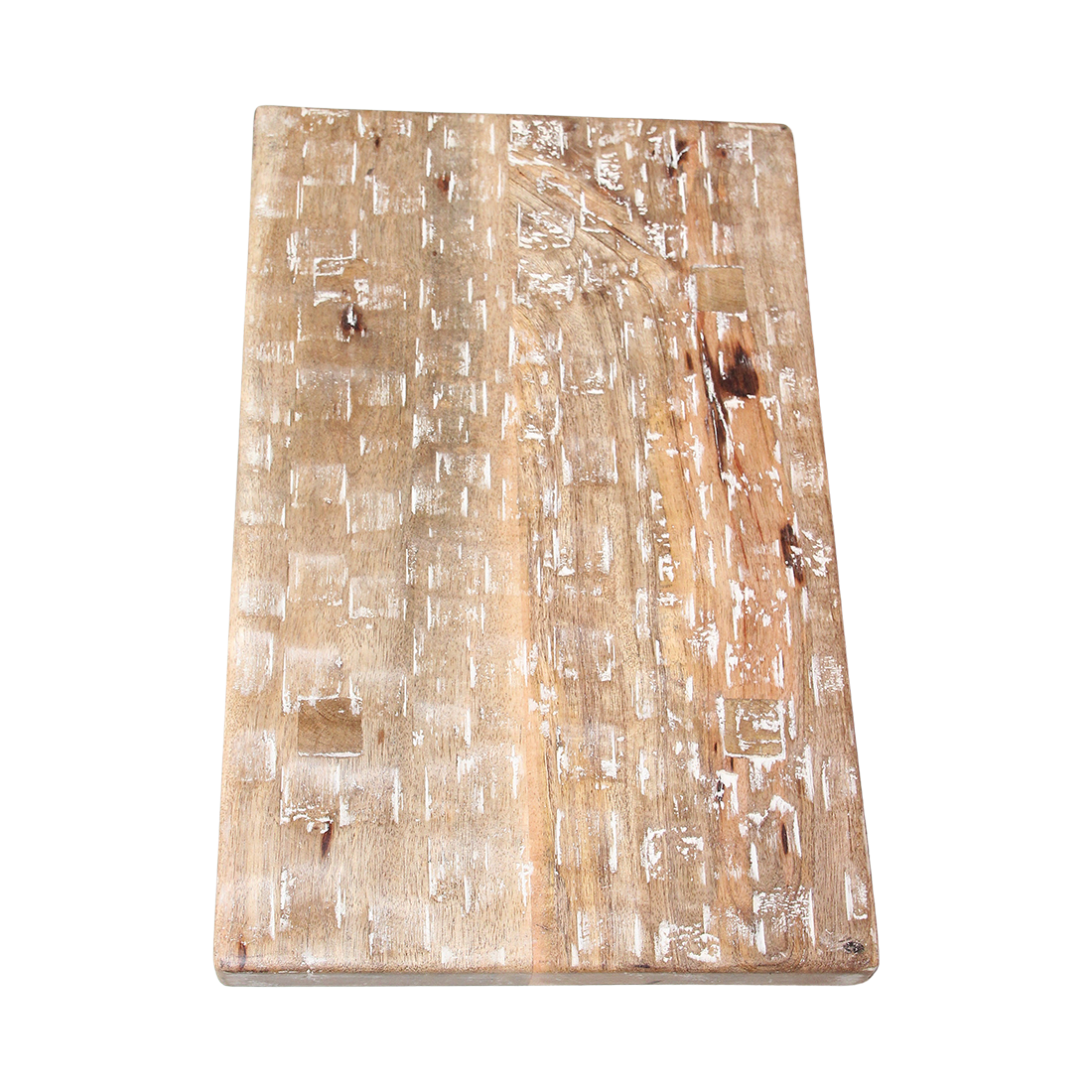 Table basse rectangulaire en bois de manguier naturel sculpté – 40x25 cm