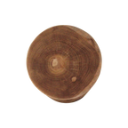Table d’appoint en teck massif forme sablier finition naturelle – H45 cm