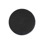 Table d’appoint en teck noir forme sablier sculptée – H45 cm