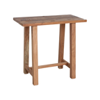 Table d’appoint en bois recyclé forme organique brun naturel – 85x43 cm
