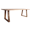 Table à manger en teck recyclé FSC rustique – 200x90 cm