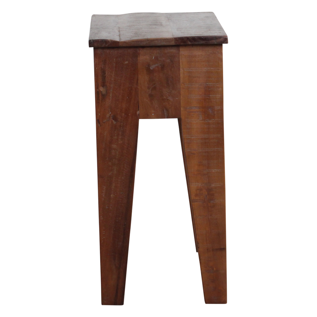Table de chevet en bois recyclé marron niche ouverte – 50x30 cm