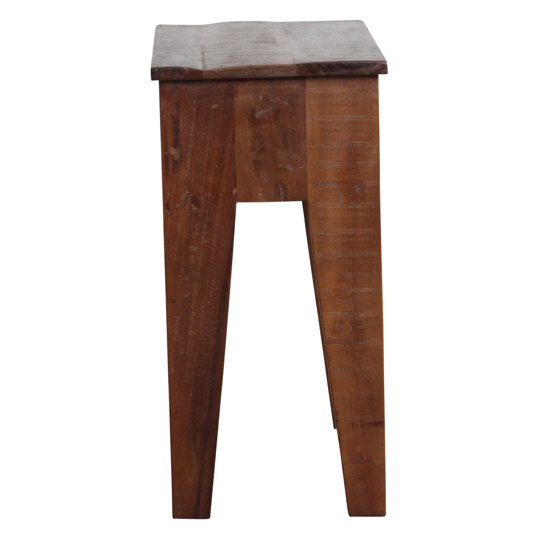 Table de chevet en bois recyclé marron niche ouverte – 50x30 cm