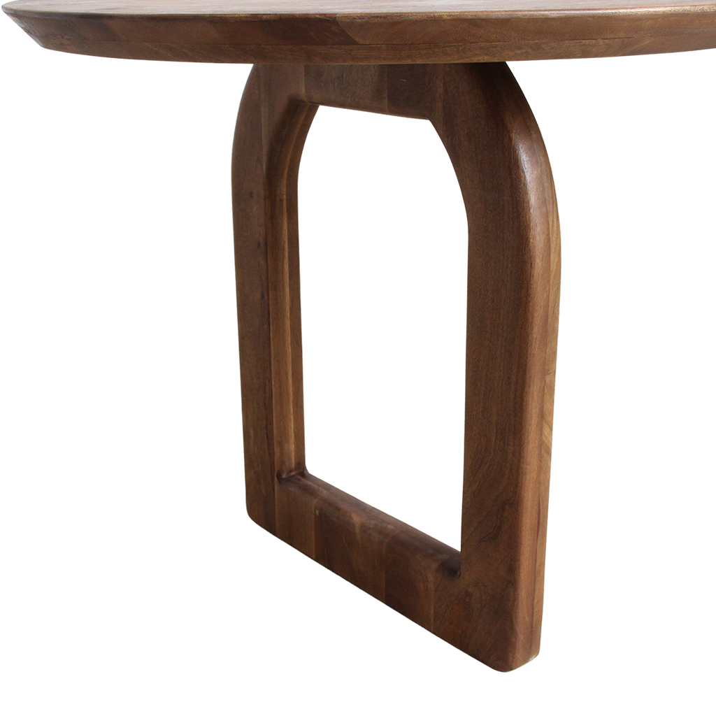 Table à manger ovale en bois de manguier brun chaleureux - 200x90 cm