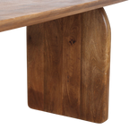 Table à manger en bois de manguier brun plateau arrondi – 240x90 cm