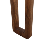 Console murale en bois de manguier brun pieds sculptés – 140x35 cm
