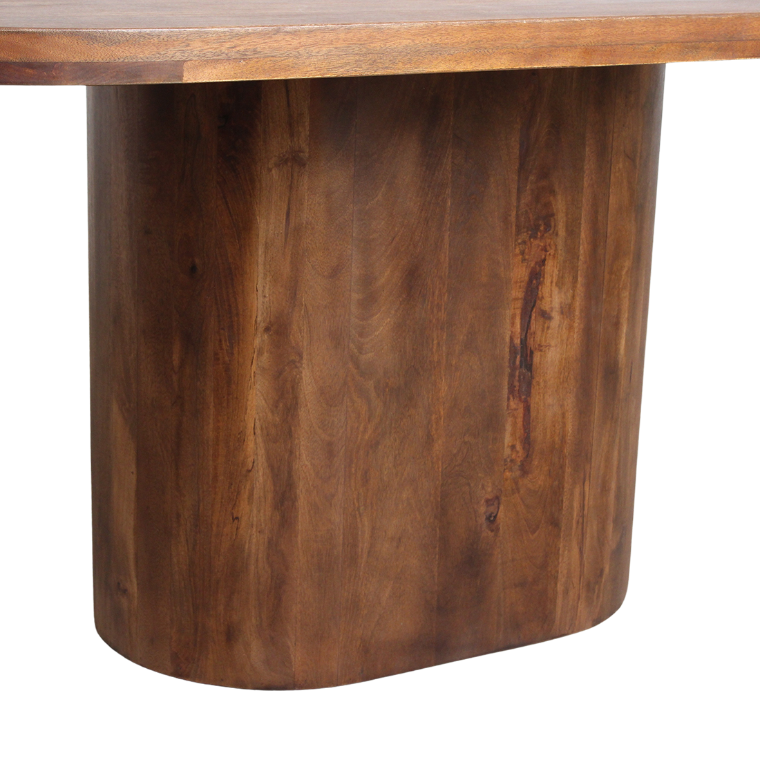 Table à manger ovale en bois de manguier brun chaleureux – 200x110 cm