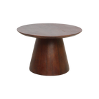 Table d’appoint ronde en bois de manguier brun conique – Ø55 cm