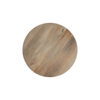 Table d’appoint ronde en bois de manguier clair sculpté – Ø55 cm