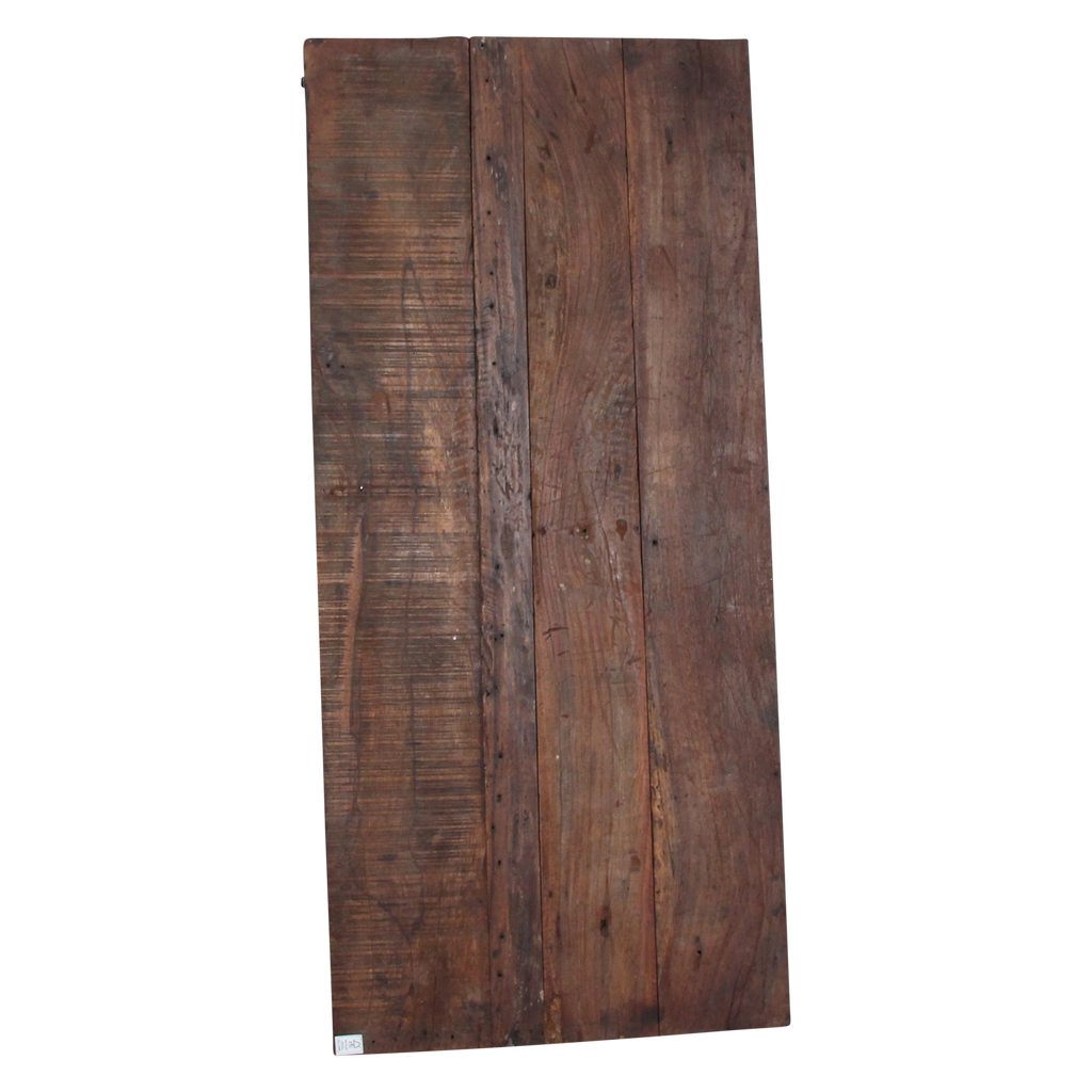 Table à manger en bois recyclé brun et métal vintage – 165x75 cm