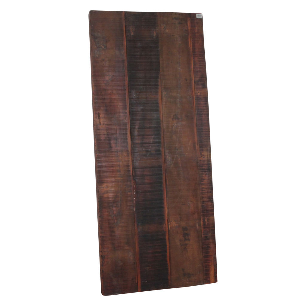 Table pliante en bois recyclé brun avec piètement métal – 190x80 cm