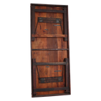 Table pliante en bois recyclé brun avec piètement métal – 190x80 cm