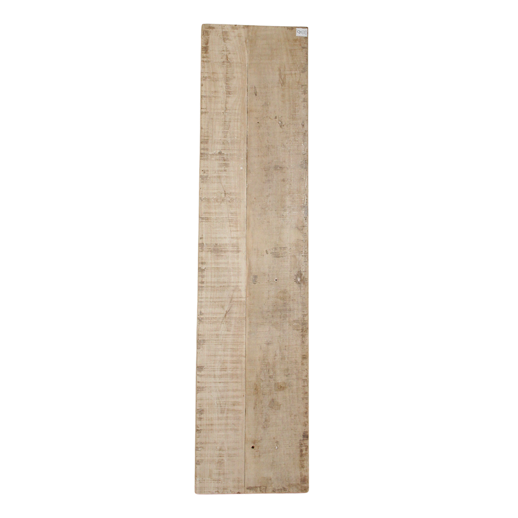 Table console pliante en bois recyclé clair avec ferrures noires – 170x40 cm