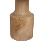 Table d'appoint ronde en teck naturel sculptural – 50x50 cm