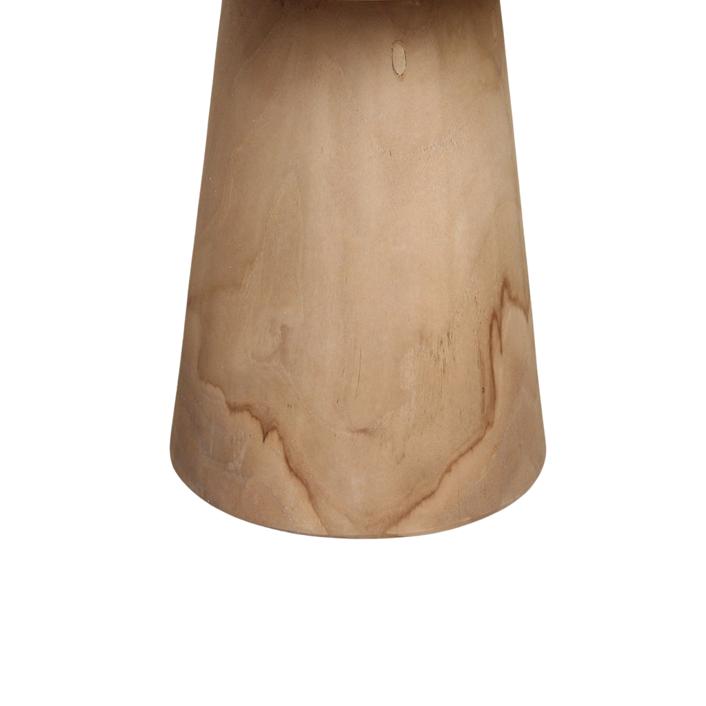 Table d’appoint ronde en teck naturel clair – Ø40 cm