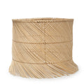 Panier cylindrique en fibres naturelles avec franges pour abat-jour ajouré Ø42 cm