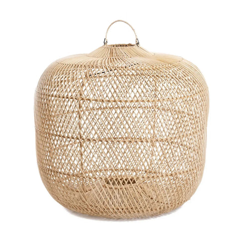 Abat-jour en rotin naturel 48 cm modèle Batu Bolong