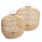 Abat-jour en rotin naturel 48 cm modèle Batu Bolong