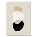 Image d’une affiche murale abstraite avec formes organiques beiges sur toile canvas