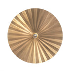 Applique murale en métal doré motif éventail rond – Ø60 cm