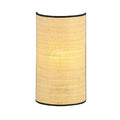 Applique murale en rotin cannage naturel bordures noires H32 cm