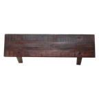 Banc en bois recyclé brun rustique industriel, 85x20 cm