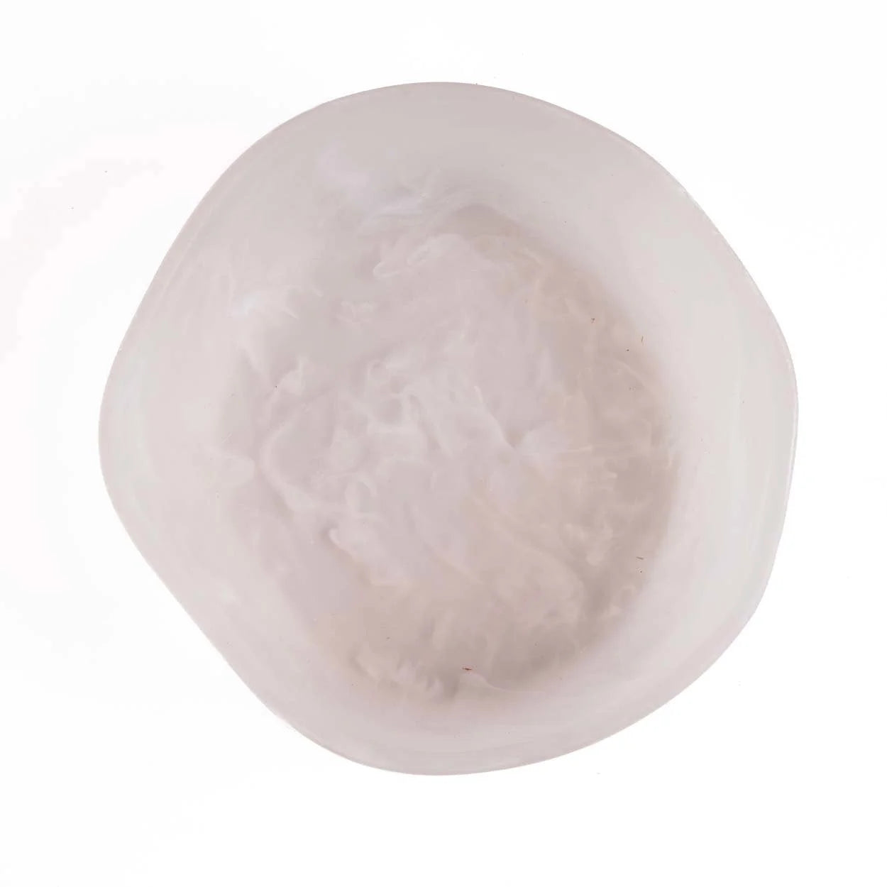 Moule en silicone blanc translucide pour bol décoratif résine ivoire organique