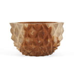 Bol rond en racine de teck sculpté – Finition naturelle – Ø20 cm