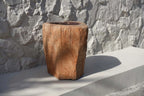 Bougie tronc en bois brut naturel aspect rustique