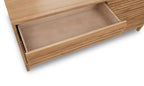 Façade tiroir buffet bois clair japandi minimaliste 173x46 cm