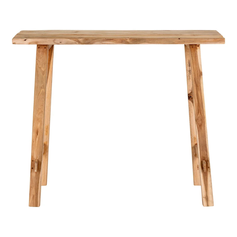 Console en bois de teck naturel design minimaliste – 90x40 cm