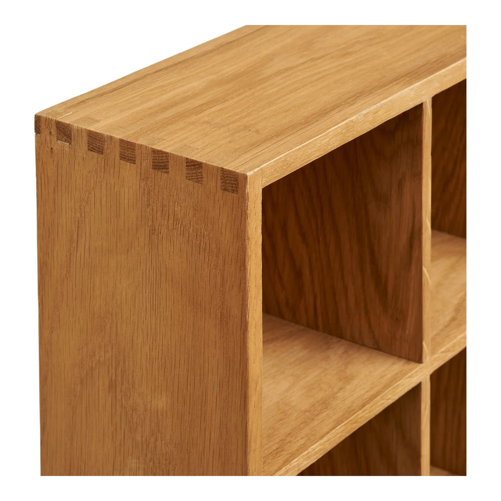 Étagère murale en bois de chêne naturel à 12 cases, 39x11x51 cm
