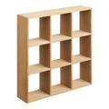Étagère murale en bois de pin naturel à 9 casiers carrés 46x46 cm