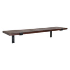 Étagère murale bois recyclé brun industriel 80x18 cm avec étagère bois rustique