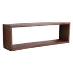 Étagère murale en bois recyclé brun, rectangulaire 70x15 cm