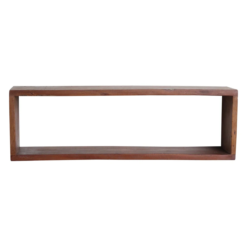 Étagère murale en bois recyclé brun rectangulaire 70x15 cm rustique