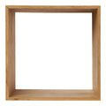Étagère murale cube en chêne naturel lisse, 30x18x30 cm