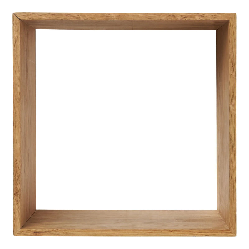 Étagère murale cube en chêne naturel finition lisse – 30x18x30 cm