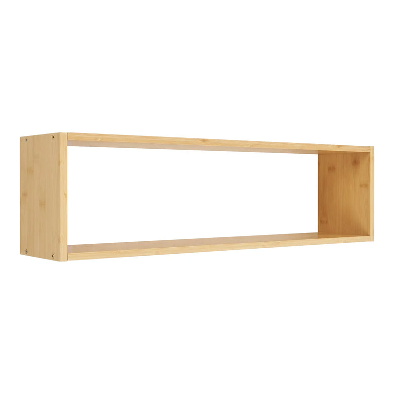 Étagère murale rectangulaire en bambou naturel – 70x15 cm