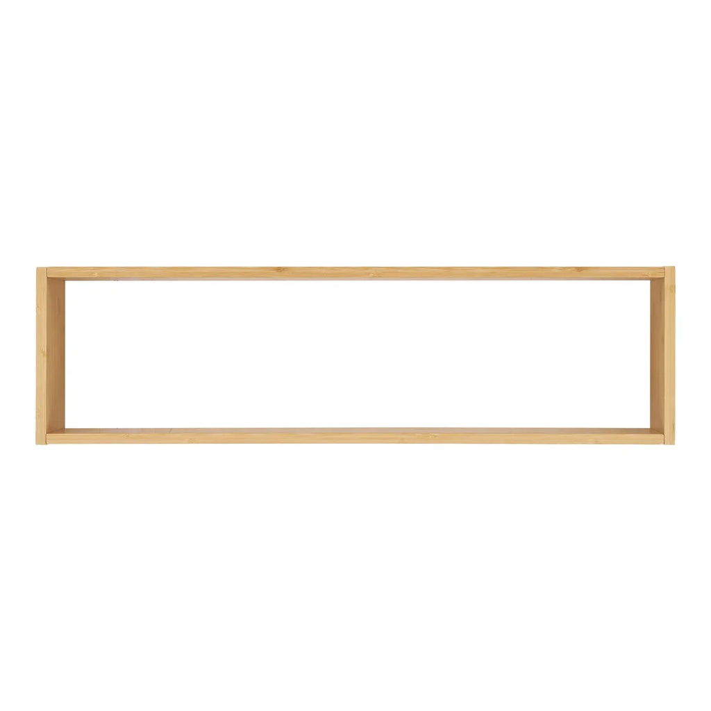 Étagère murale rectangulaire en bambou naturel 70x15 cm