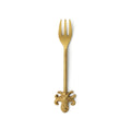 Fourchette dorée en laiton avec manche en poulpe sculpté, décoration marine élégante
