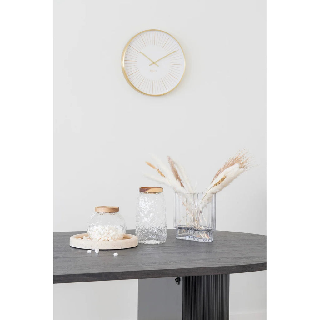 Horloge murale ronde dorée en aluminium silencieuse ø40 cm