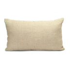 Housse de coussin rectangulaire en jute naturelle texturée beige pour décoration intérieure