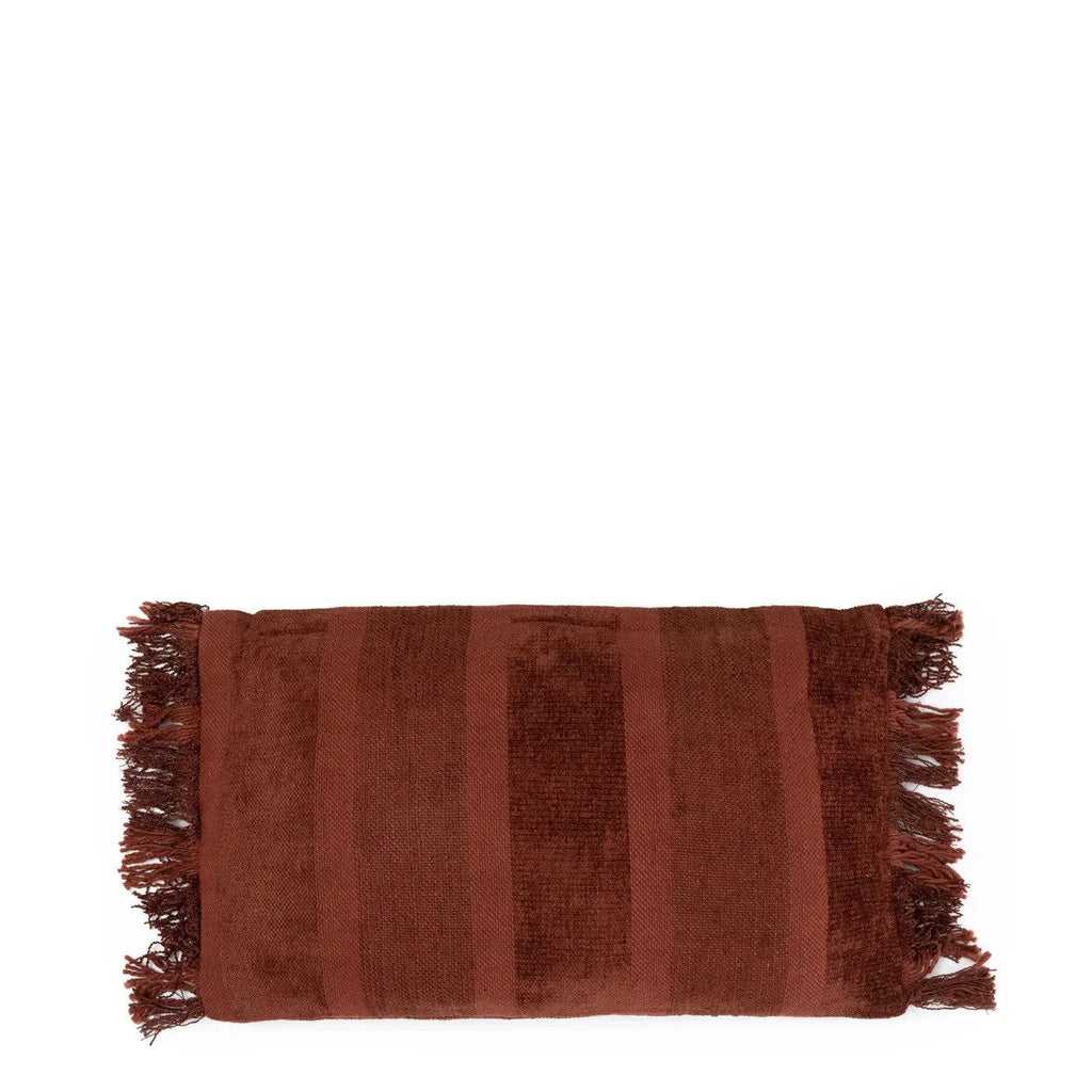Housse coussin velours bordeaux rectangulaire - 30x50 cm