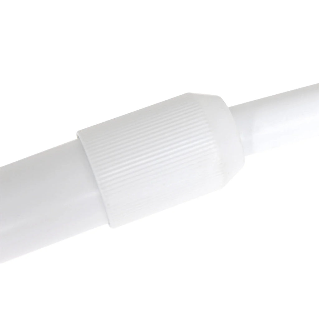 Poteau télescopique en plastique blanc avec collier de réglage pour Lampadaire arc blanc