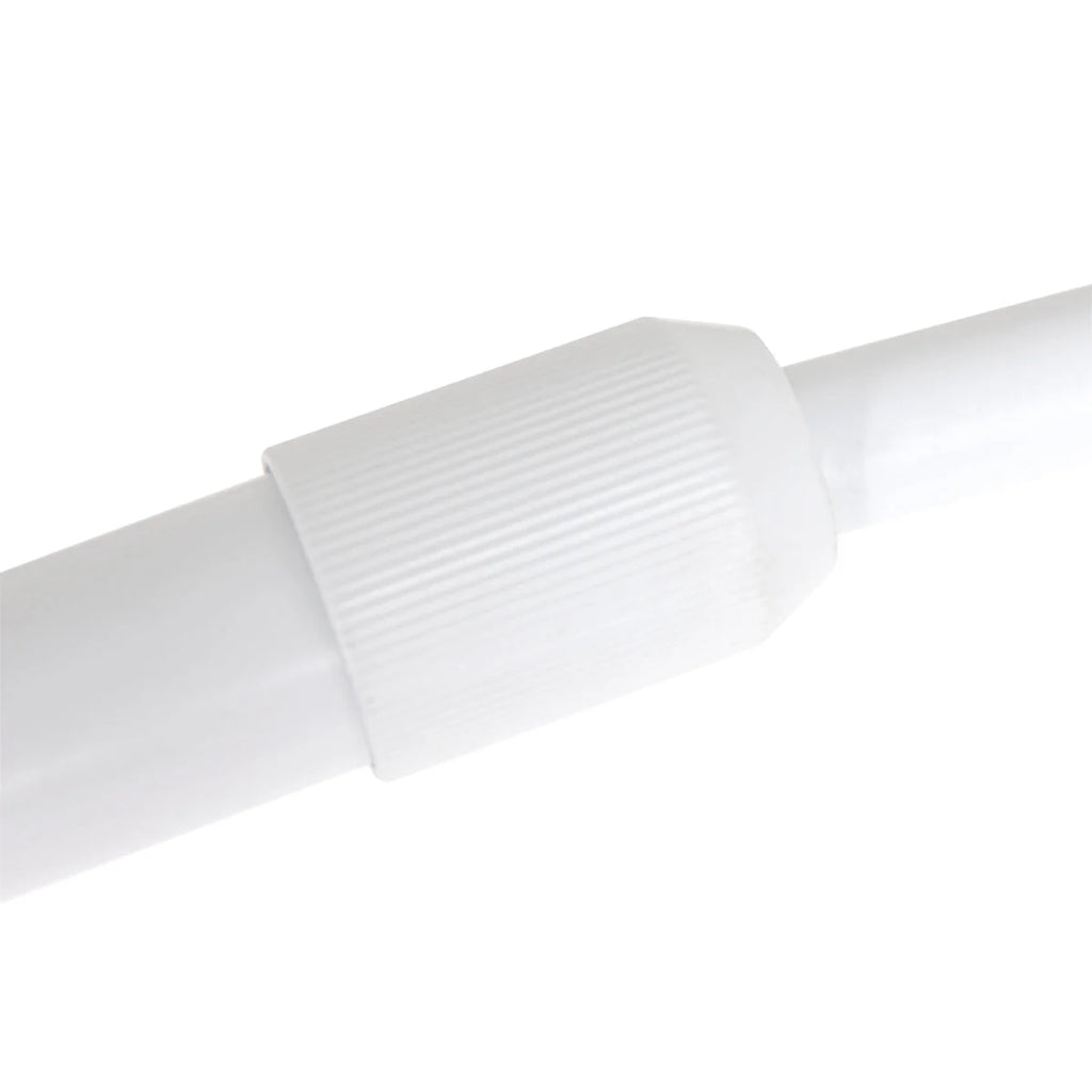 Connecteur de tuyau en plastique blanc texturé à nervures pour lampe arc en fibres naturelles ajourées