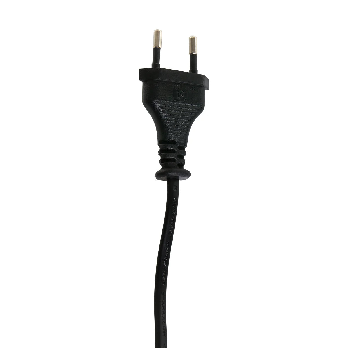 Prise électrique noire à deux broches pour lampe arc filaire métal noir
